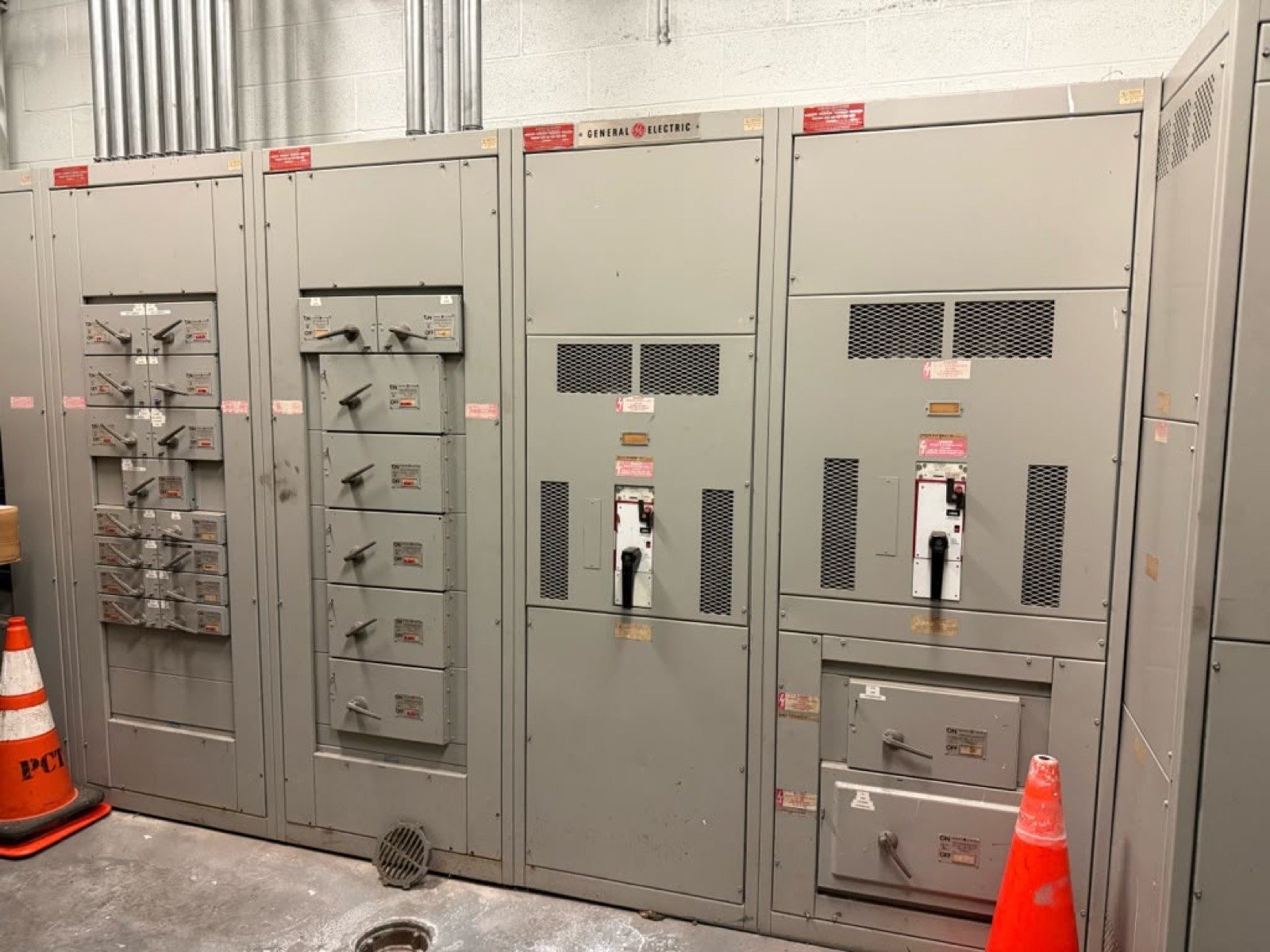 Commercial switchgear and distribution equipment maintained by J.B.R.